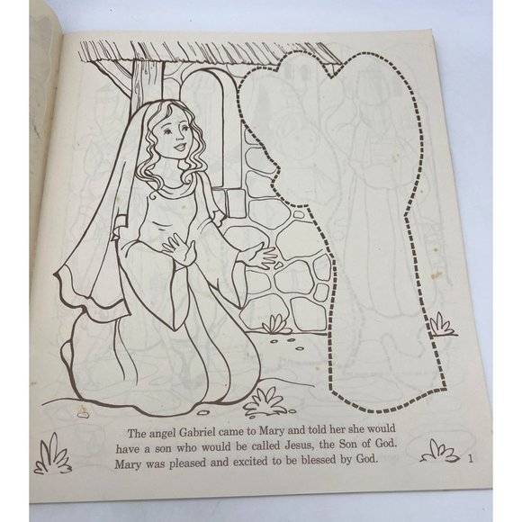 1977 Whitman The Christmas Story Told in Sticker Pictures Sticker Book Unused - Picture 5 of 7